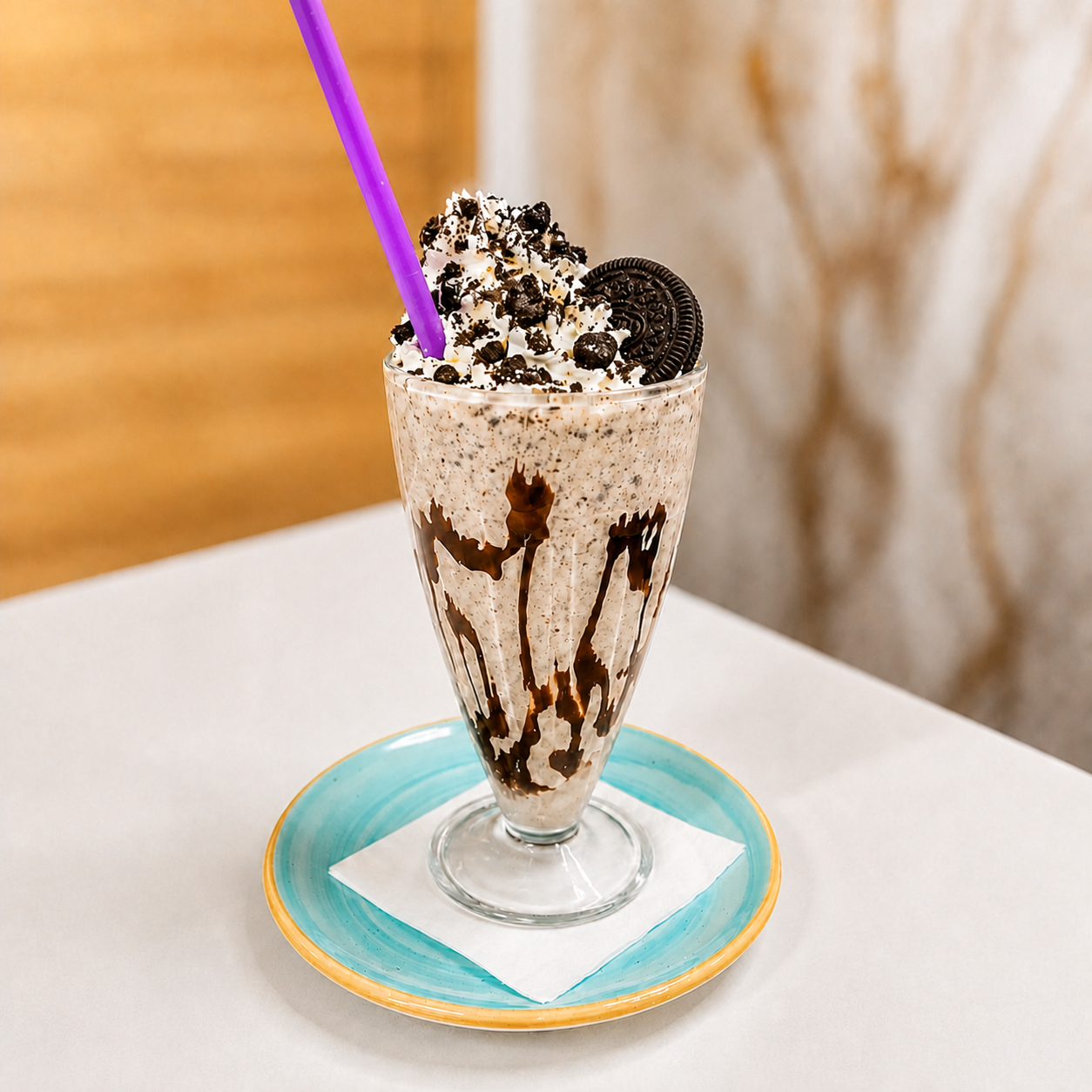Batido de Oreo con nata, galleta y chocolate de Heladería Eloy